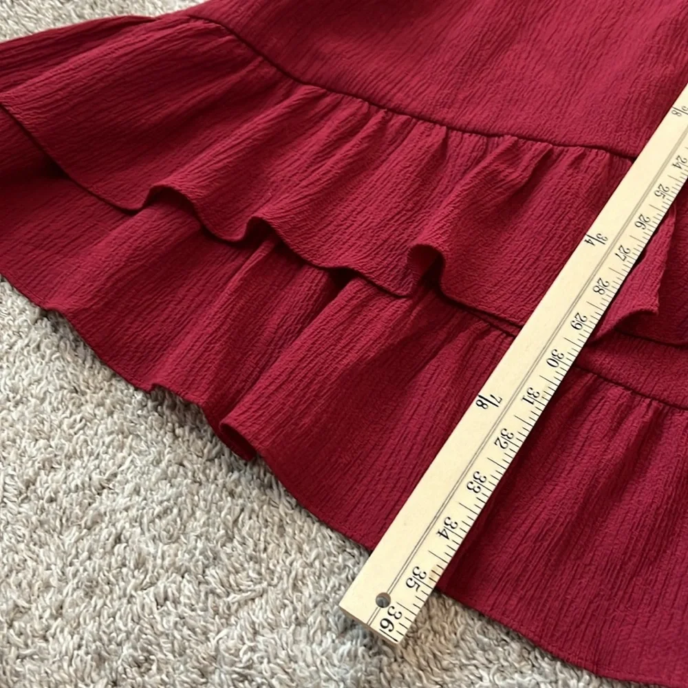 Banana Republic Red Ruffle Dress - Picture 9 of 16